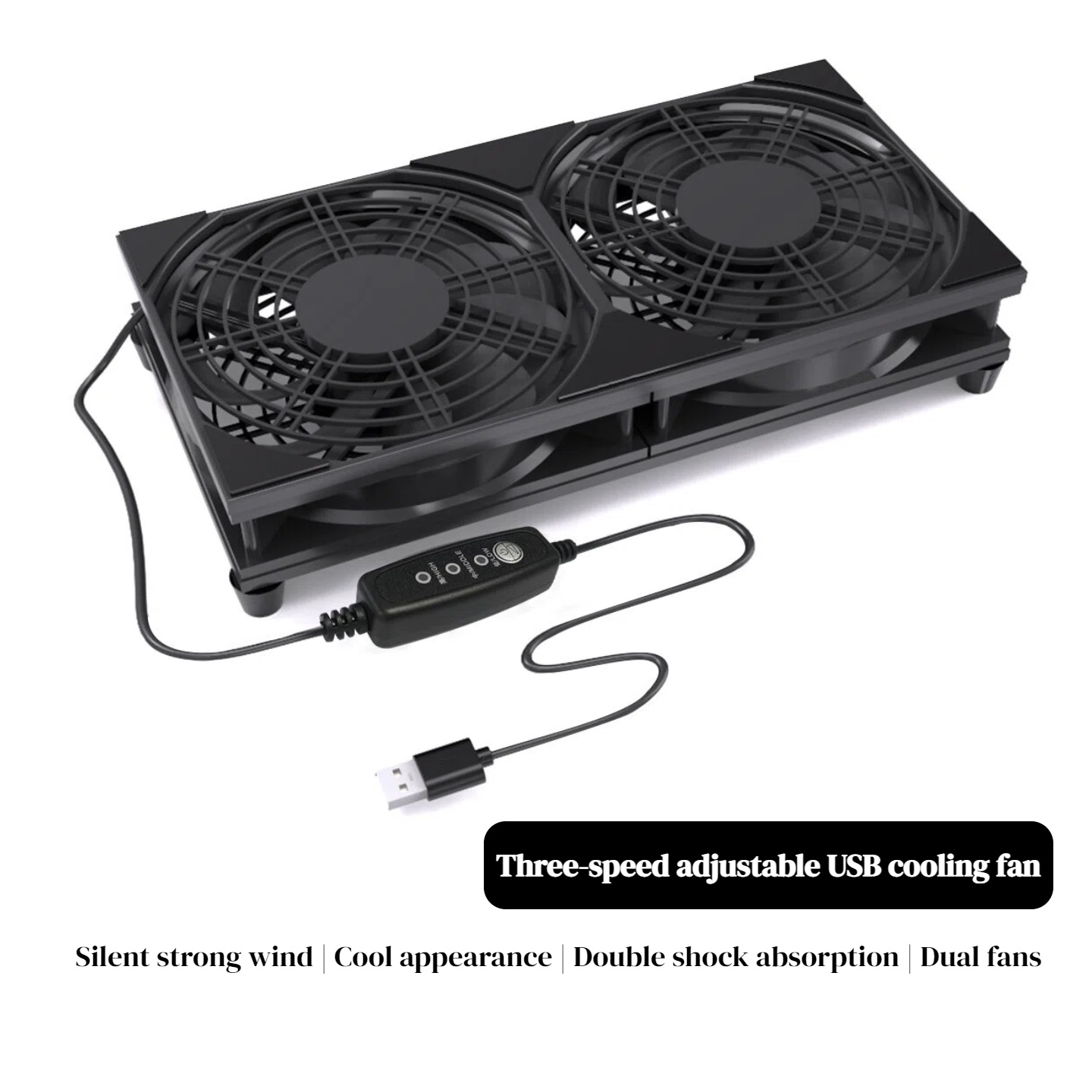 Gaming Console In - مروحة تبريد مزدوجة بمنفذ USB مع