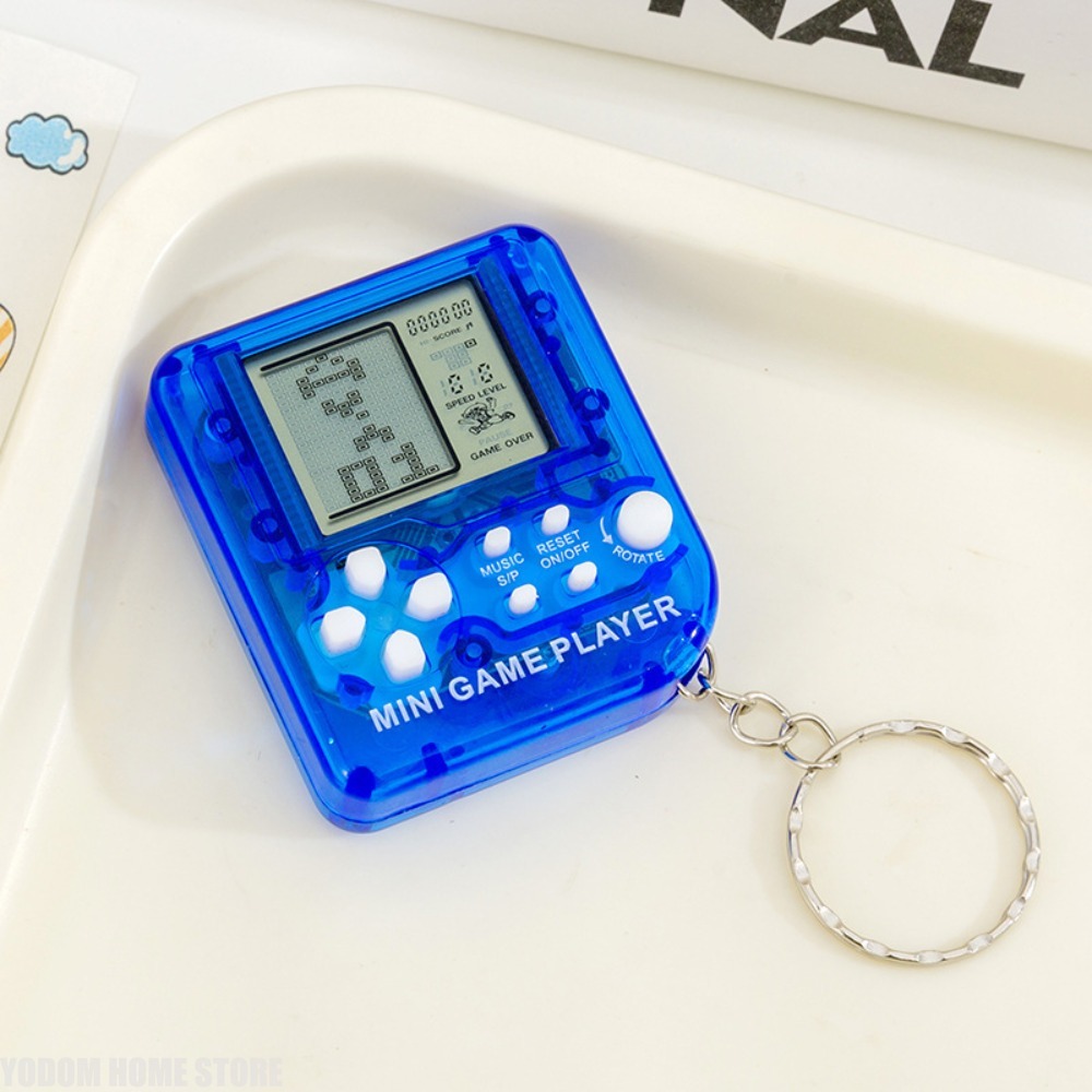 Gaming Console Keychain - جهاز ألعاب محمول كلاسيكي بتصميم تيتريس،